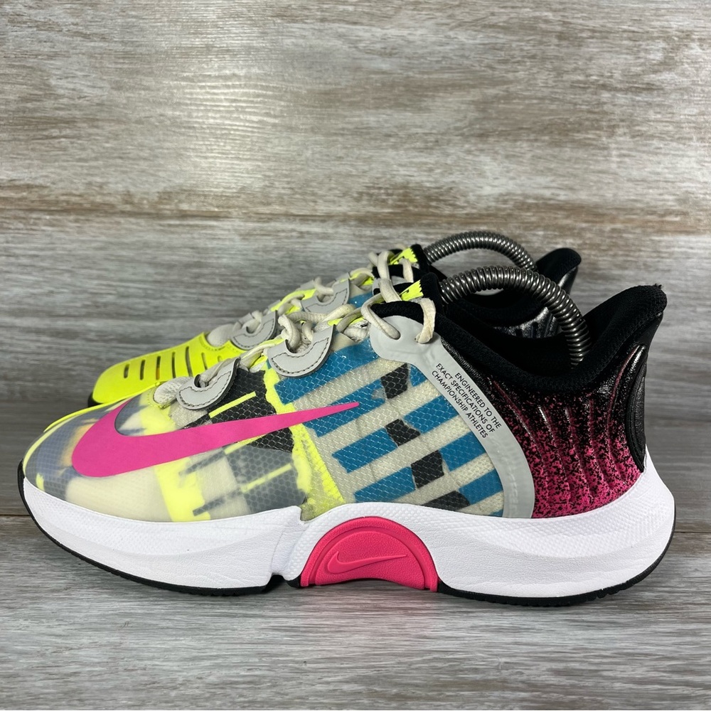 Nike Women's Multi-Color Athletic Sneakers - Pink, Neon Yellow, Blue, Black